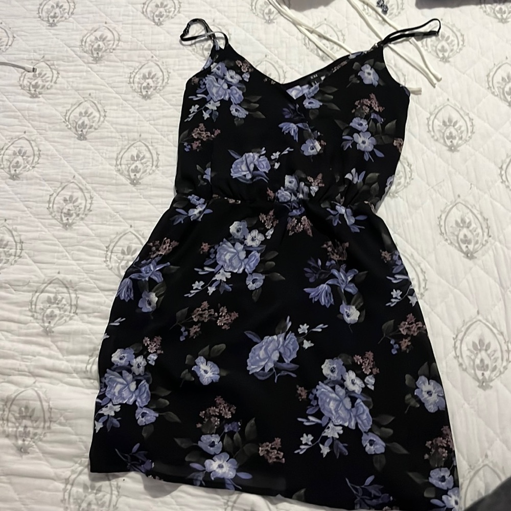 black floral dress
